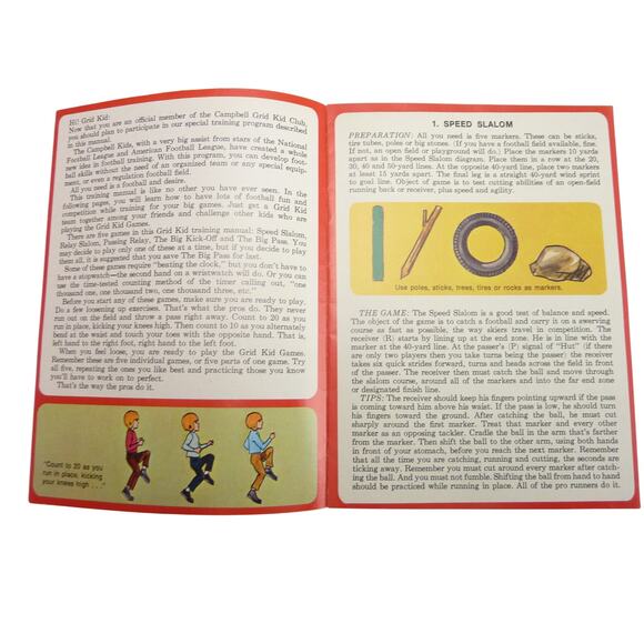 Vintage Campbell Soup Grid Kid Official Training Manual Club Pamphlet Membership - Picture 2 of 5